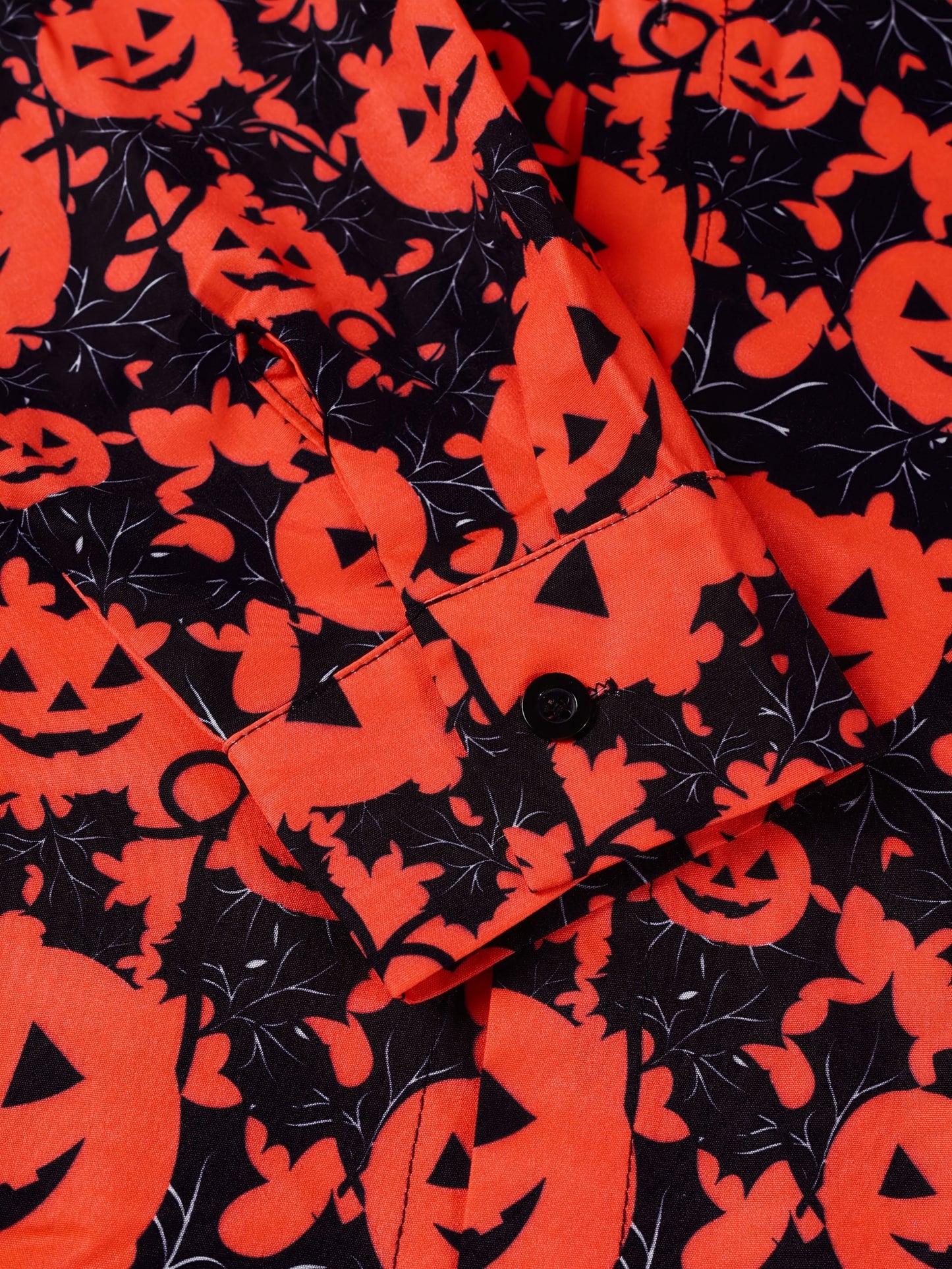 Jack - Trendy Halloween print heren overhemd met kraag en knoopsluiting