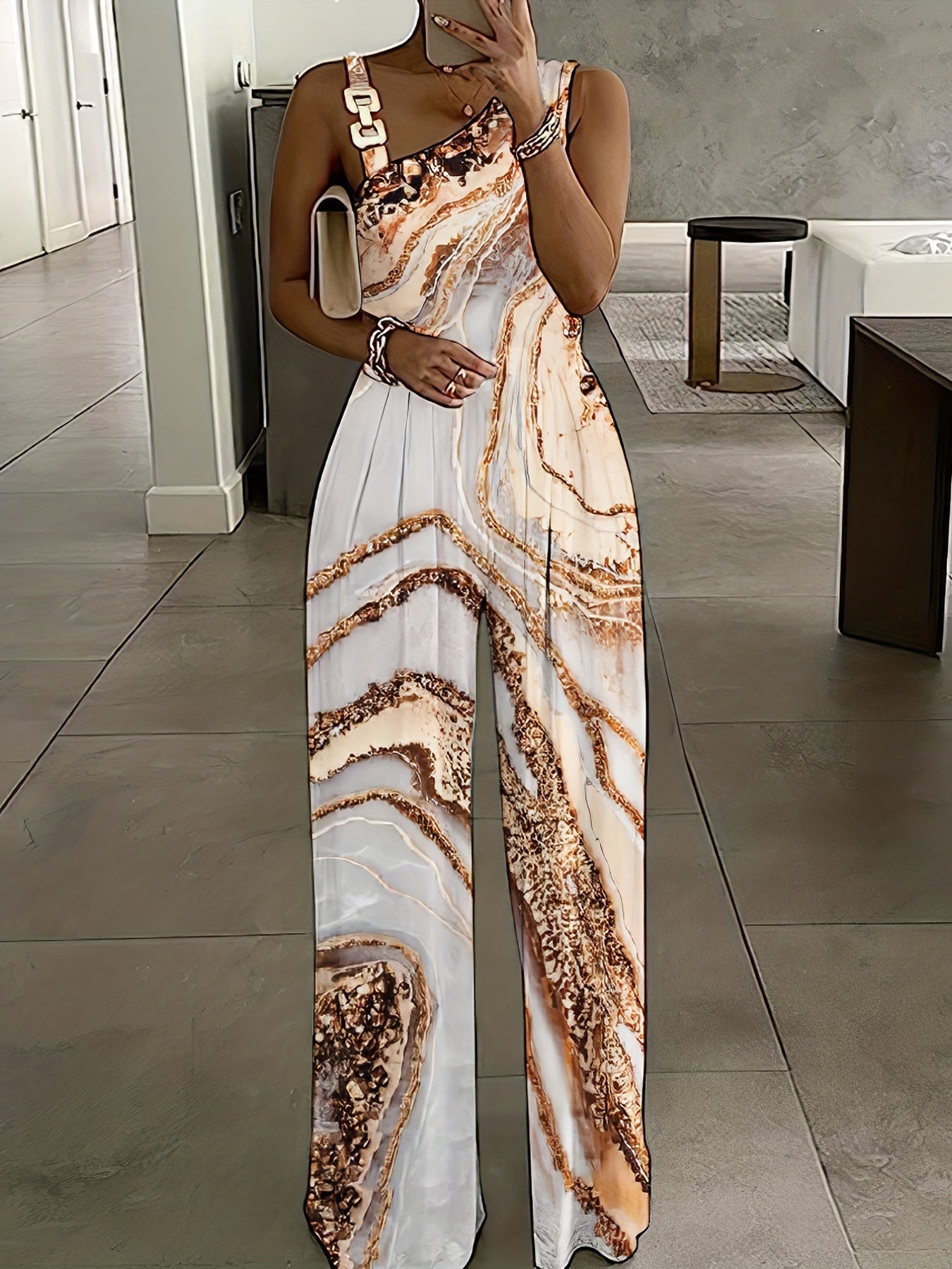 Lysandra - Elegante bloemprint wide leg dames jumpsuit