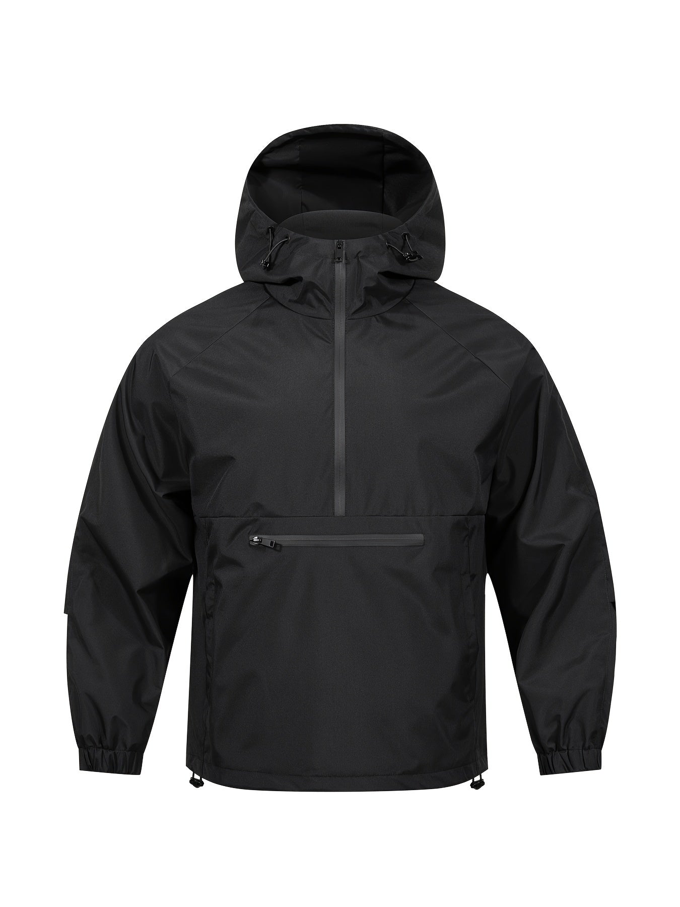 Vince - Stijlvolle heren sport windjack met capuchon quarter zip