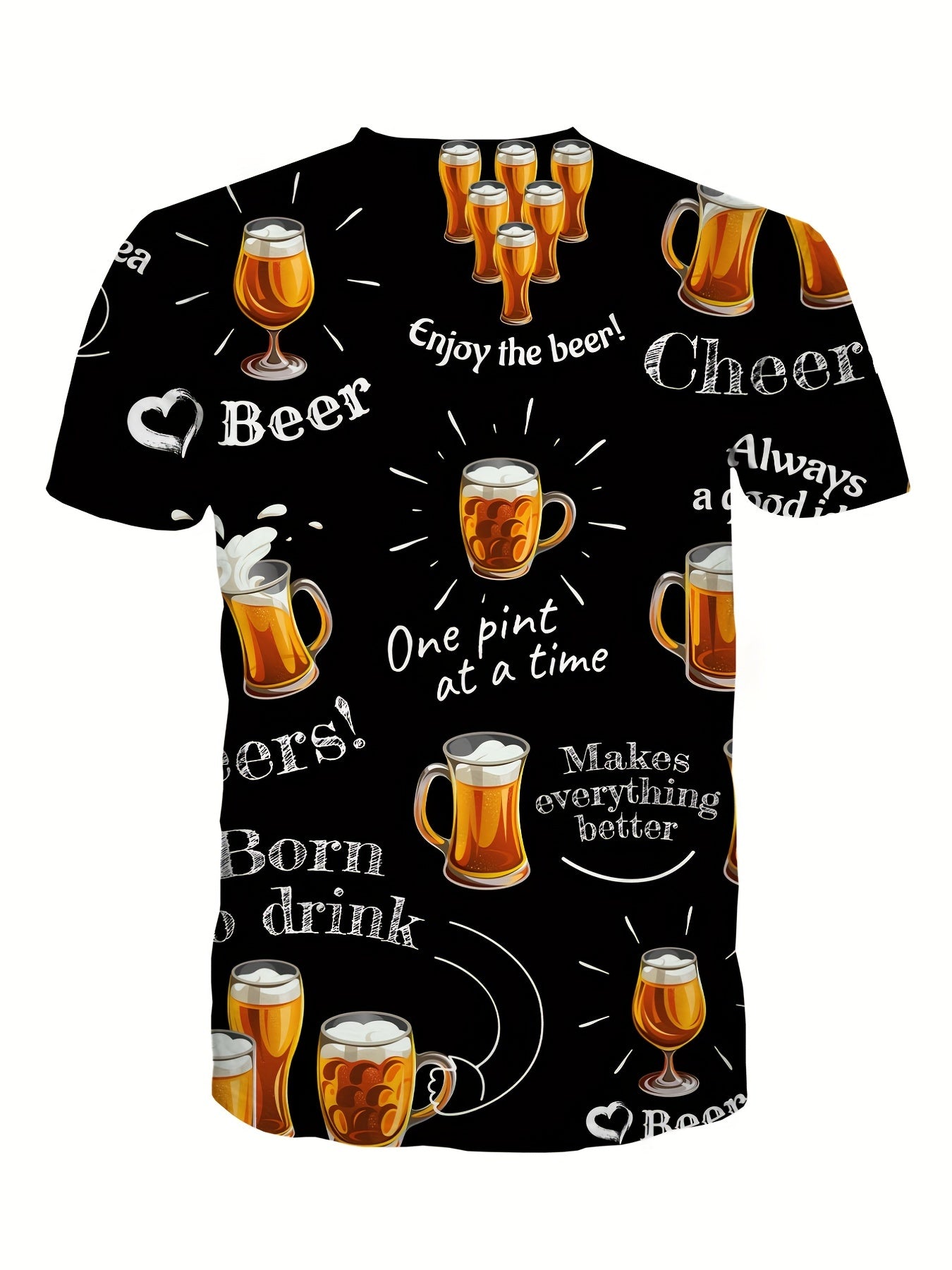 Carl - Casual Oktoberfest heren T-shirt met bierprint