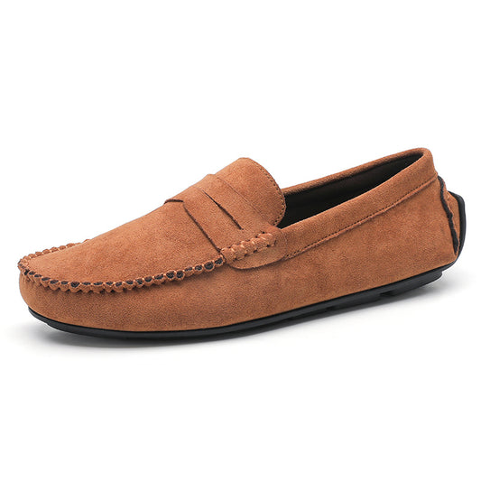 Egbert - Stijlvolle effen suède heren schoenen penny loafer