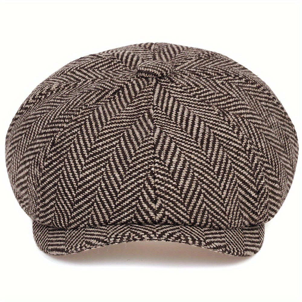 Linwood - Visgraat flat cap heren klepmuts