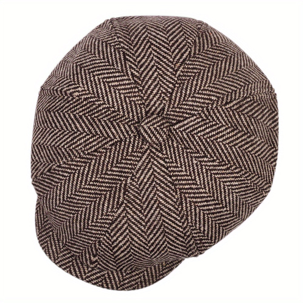 Linwood - Visgraat flat cap heren klepmuts