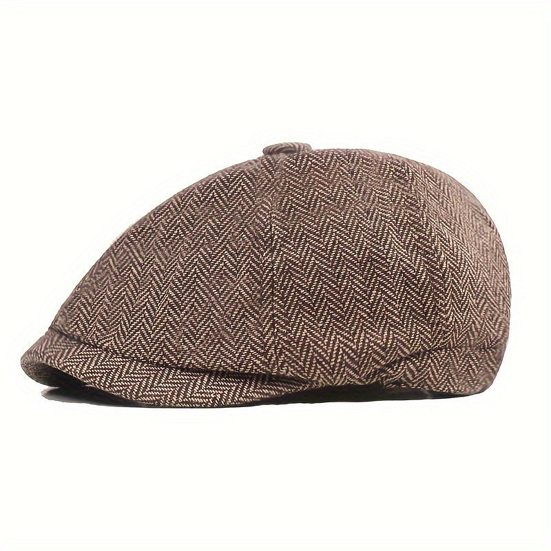 Linwood - Visgraat flat cap heren klepmuts