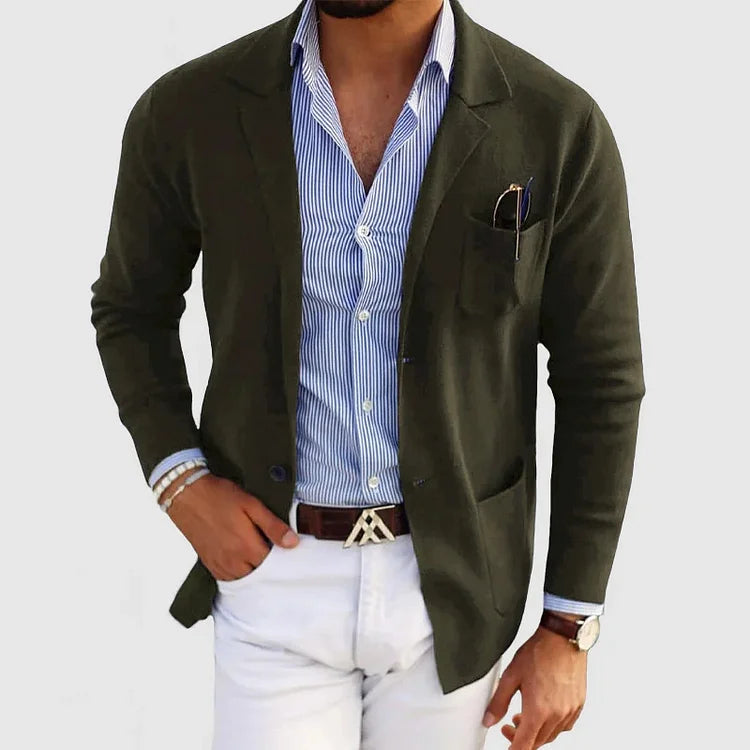 Oliver - Trendy herenblazer met casual knoopzakken en een reverskraag - Felesty