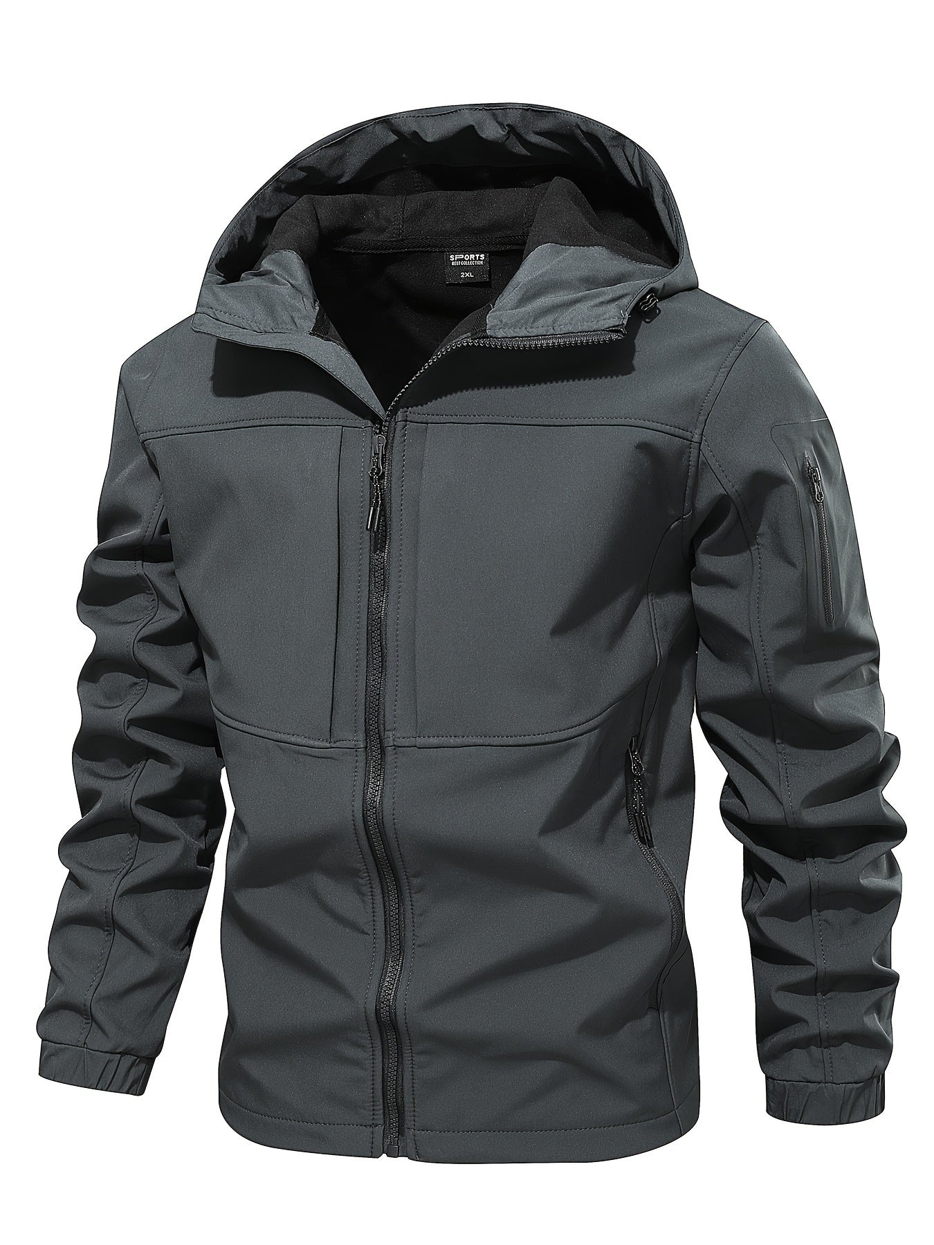 Olaf - Outdoor softshell heren windjack met capuchon