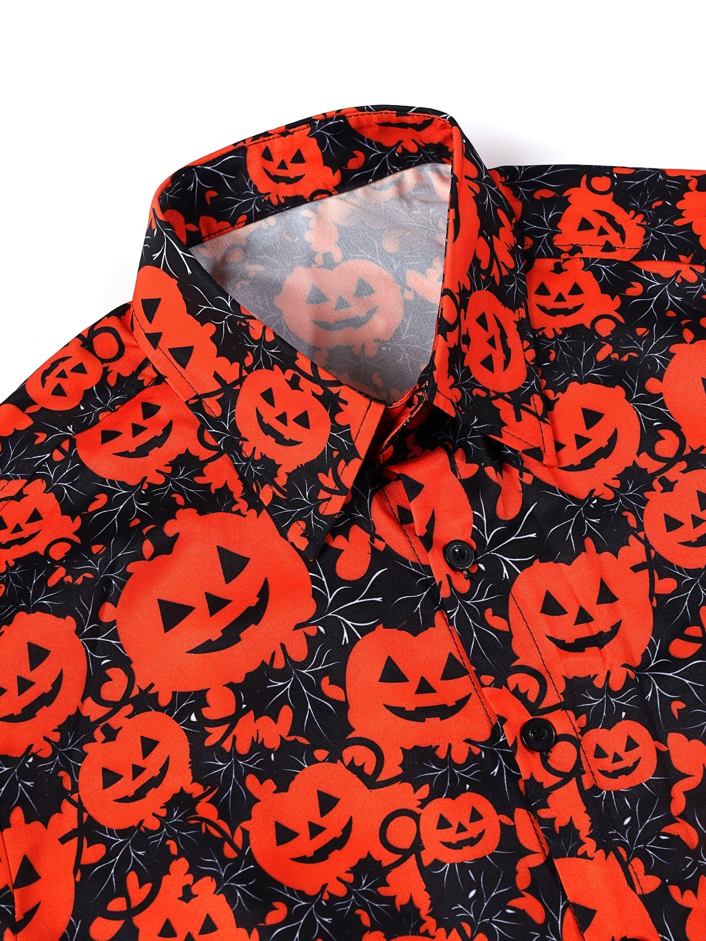 Jack - Trendy Halloween print heren overhemd met kraag en knoopsluiting