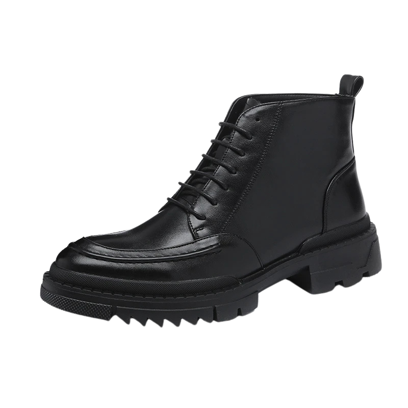 Oliver - Trendy leren boots met stevige zool voor heren