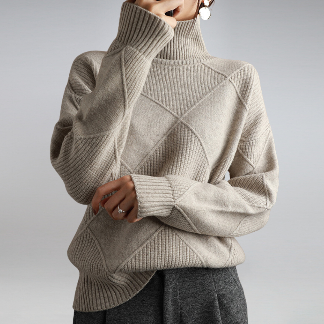 Hazel - Comfy Turtleneck Sweater voor Dames - Felesty