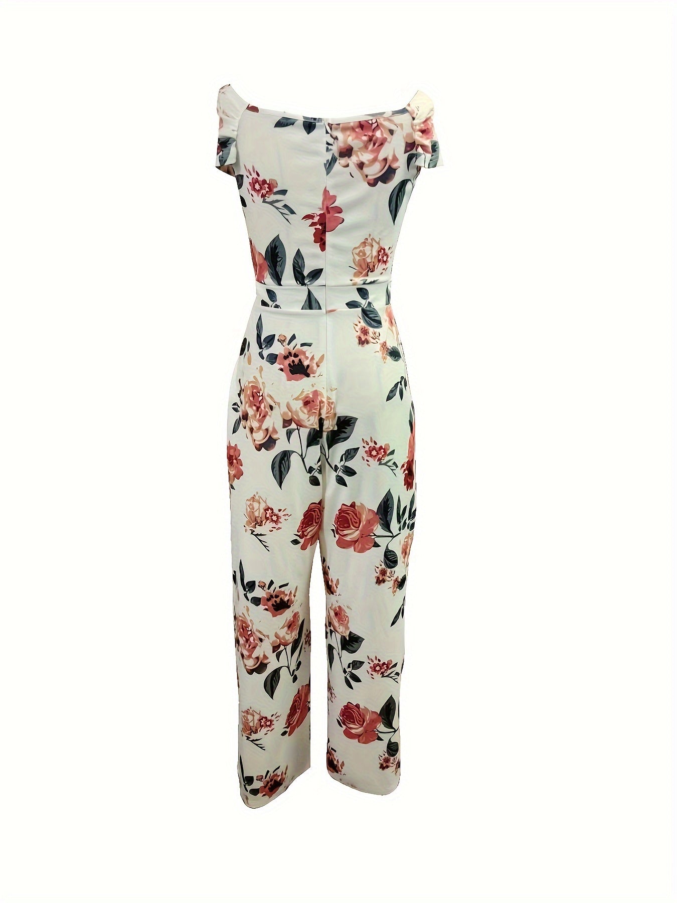 Eleonora - Elegante bloemprint off-shoulder wide leg dames jumpsuit