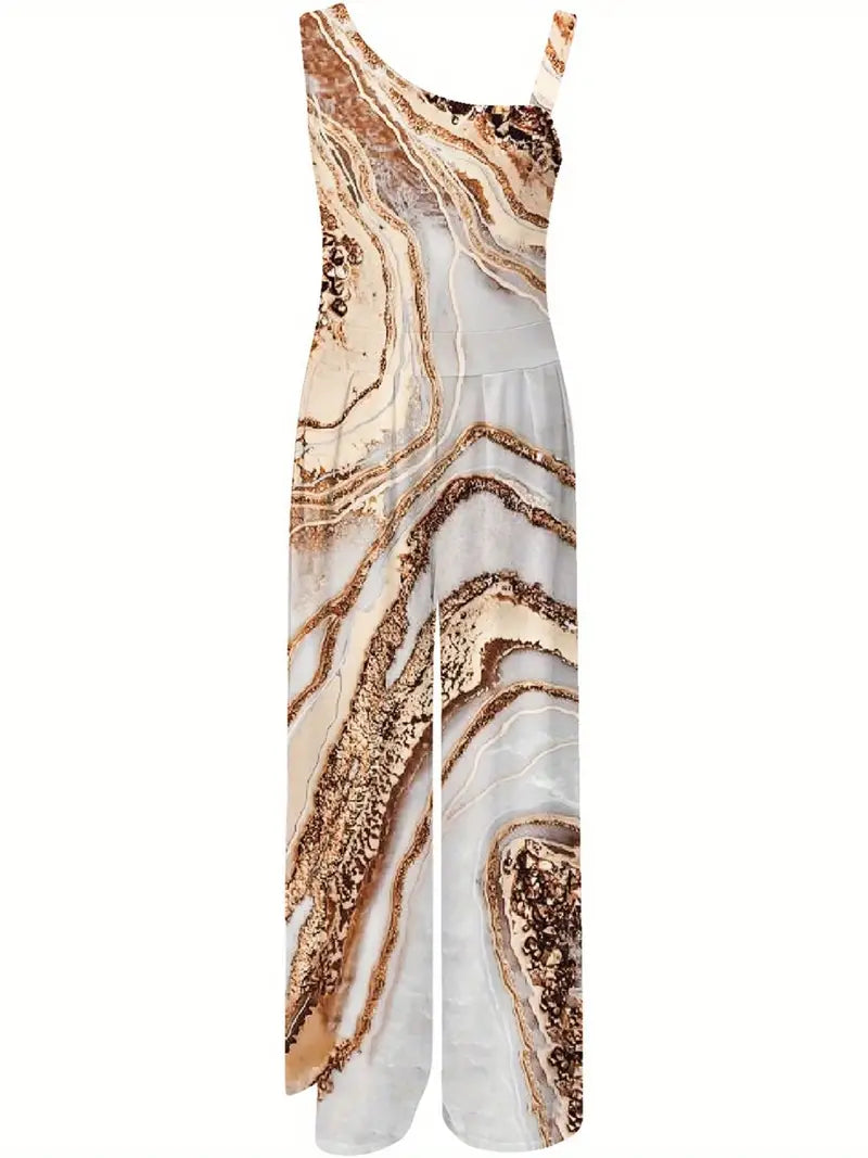 Lysandra - Elegante bloemprint wide leg dames jumpsuit