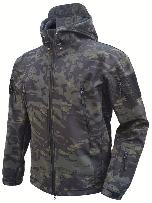 McWood - Softshell camouflage heren jas met capuchon