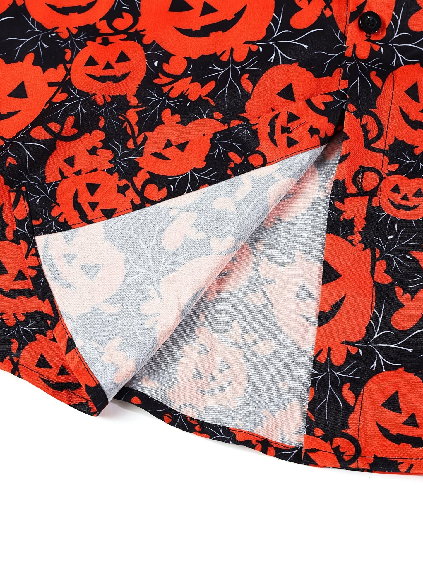 Jack - Trendy Halloween print heren overhemd met kraag en knoopsluiting