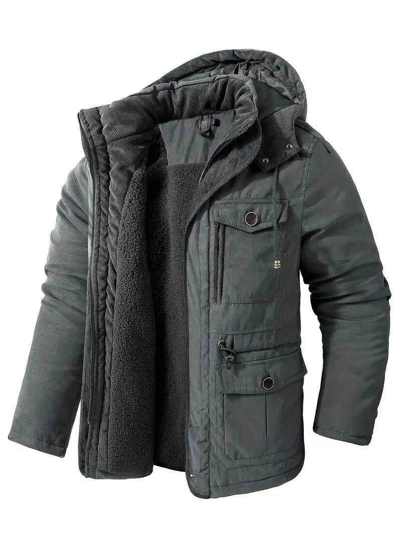 Otto - Premium cargo heren winterjas met capuchon