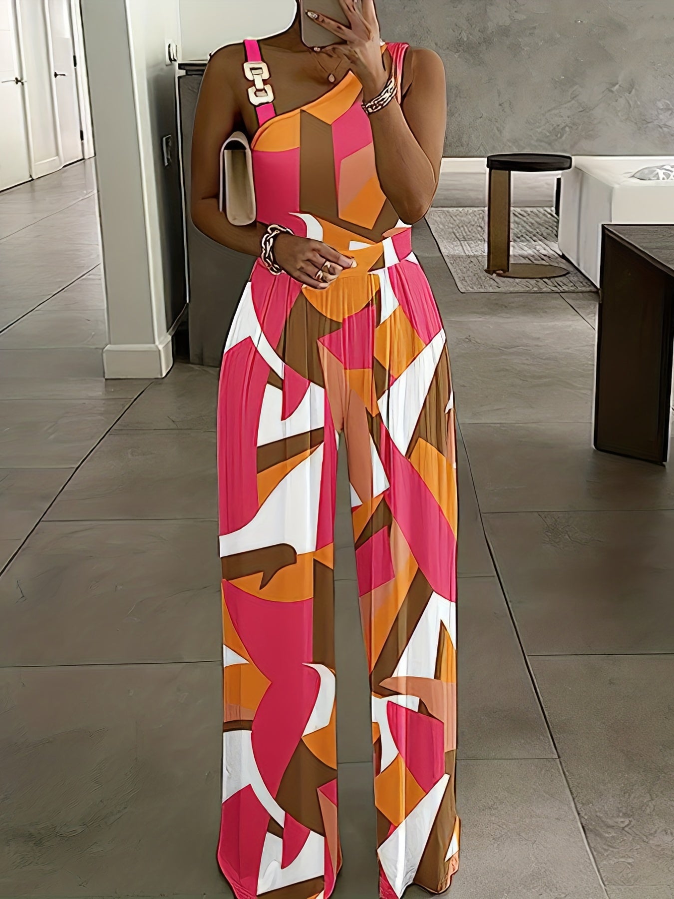 Lysandra - Elegante bloemprint wide leg dames jumpsuit