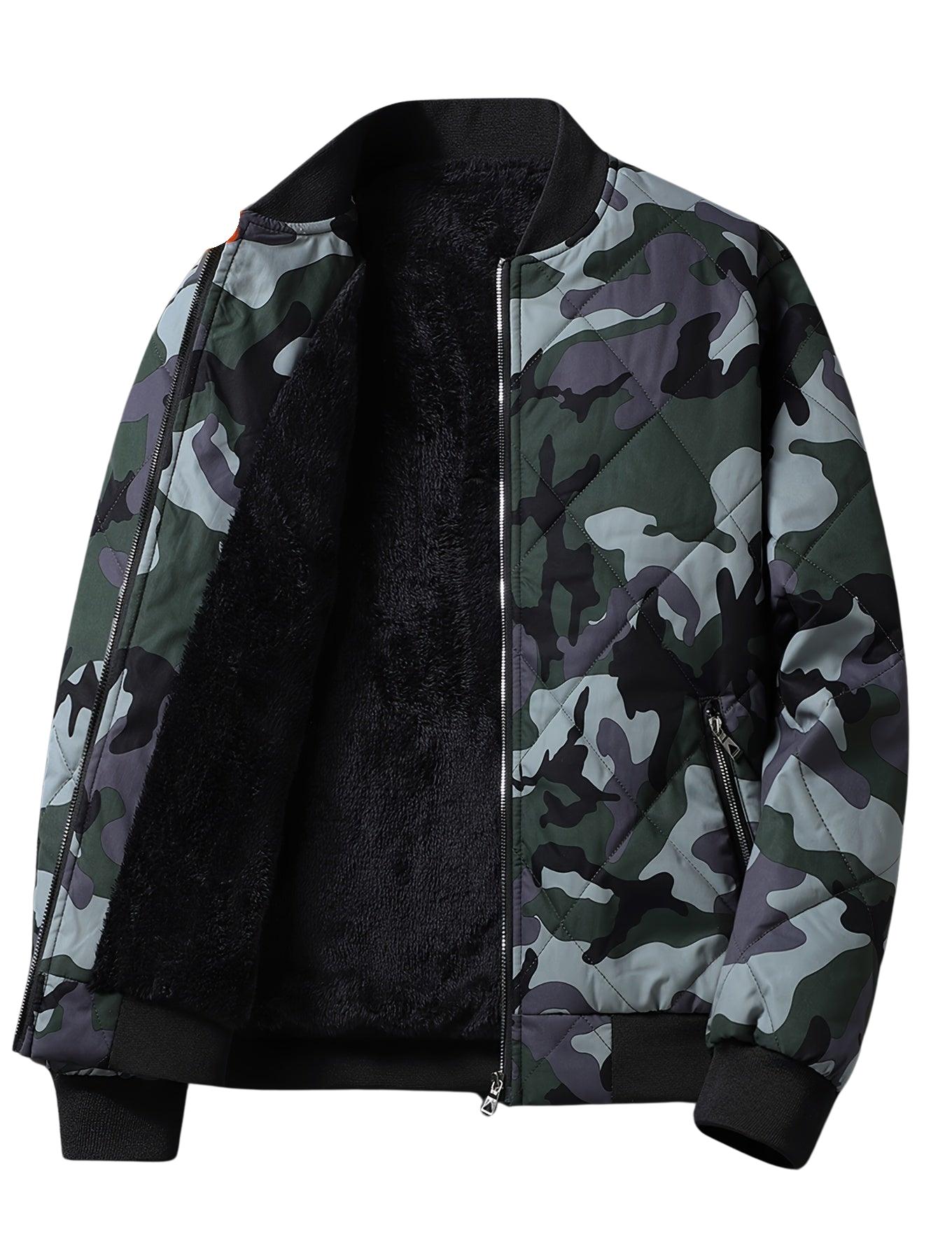 Roger - Trendy gewatteerde camouflage heren winterjack