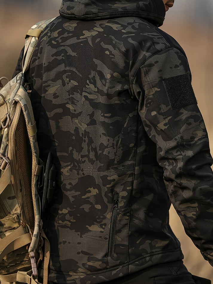 McWood - Softshell camouflage heren jas met capuchon