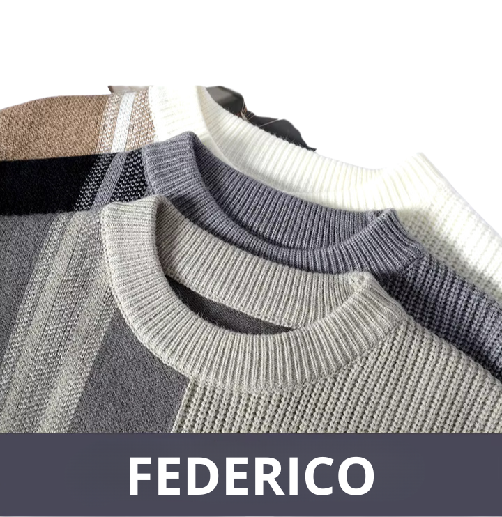 Federico - Luxe gebreide heren trui met ronde hals