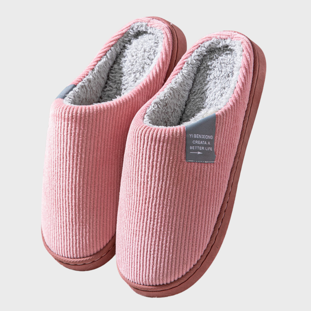 Felesty Comfy warme dames pantoffels roze