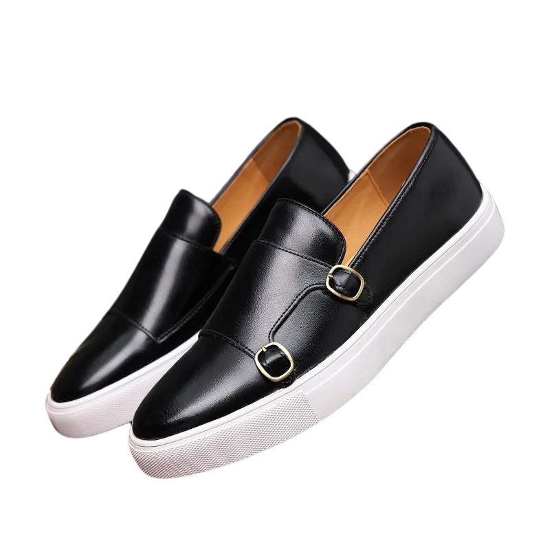 Felesty Elegante leren heren loafers schoenen zwart