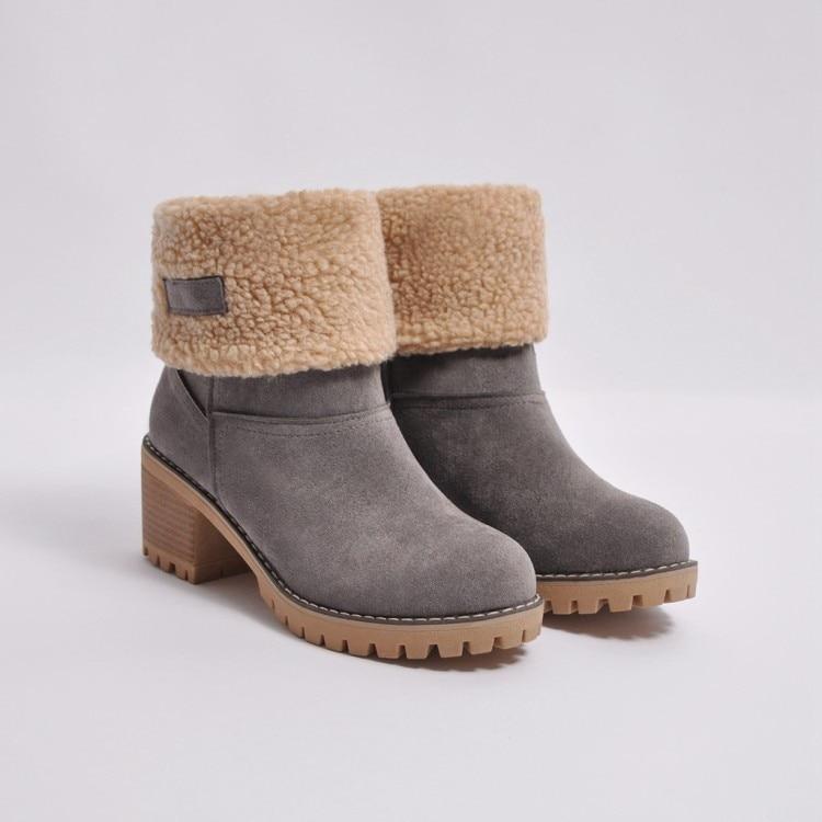 Felesty Luxe dames winter laarzen grijs