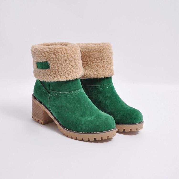 Felesty Luxe dames winter laarzen groen