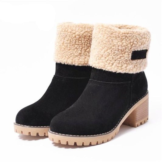 Felesty Luxe dames winter laarzen zwart