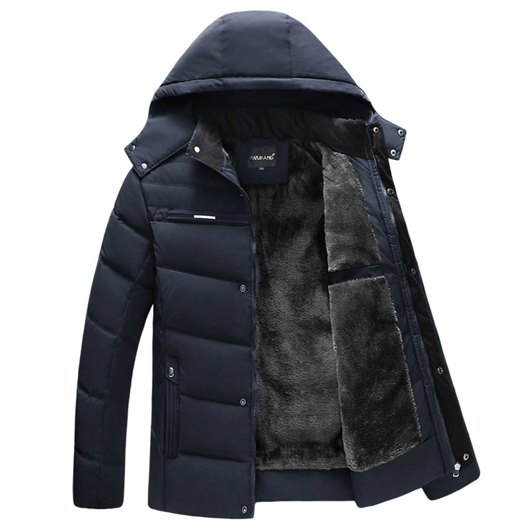 Felesty Parka heren winterjas met capuchon blauw