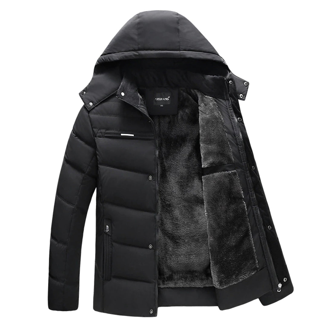 Felesty Parka heren winterjas met capuchon zwart