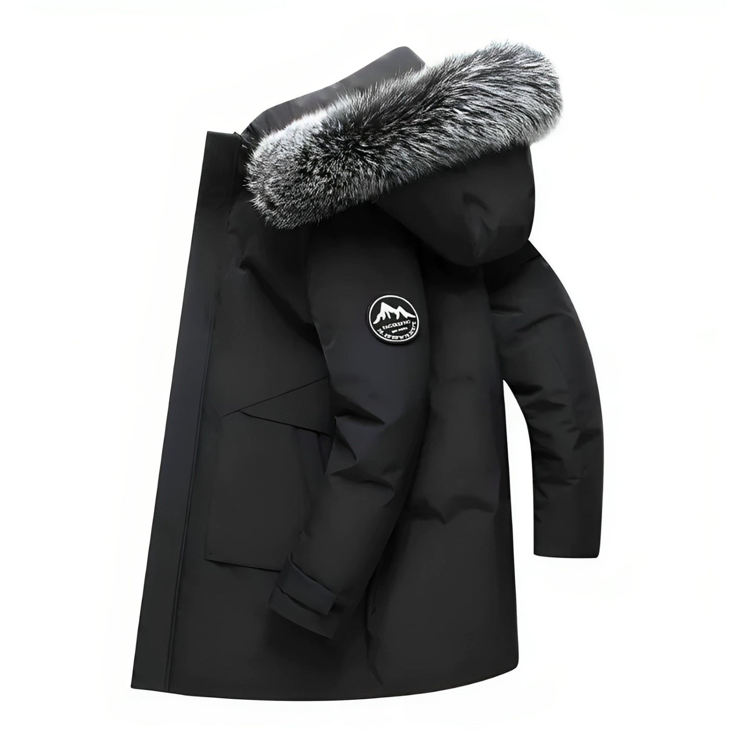 Felesty Parka heren winterjas met capuchon zwart1