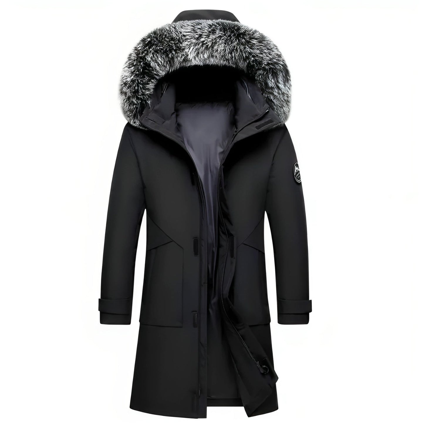 Felesty Parka heren winterjas met capuchon zwart111