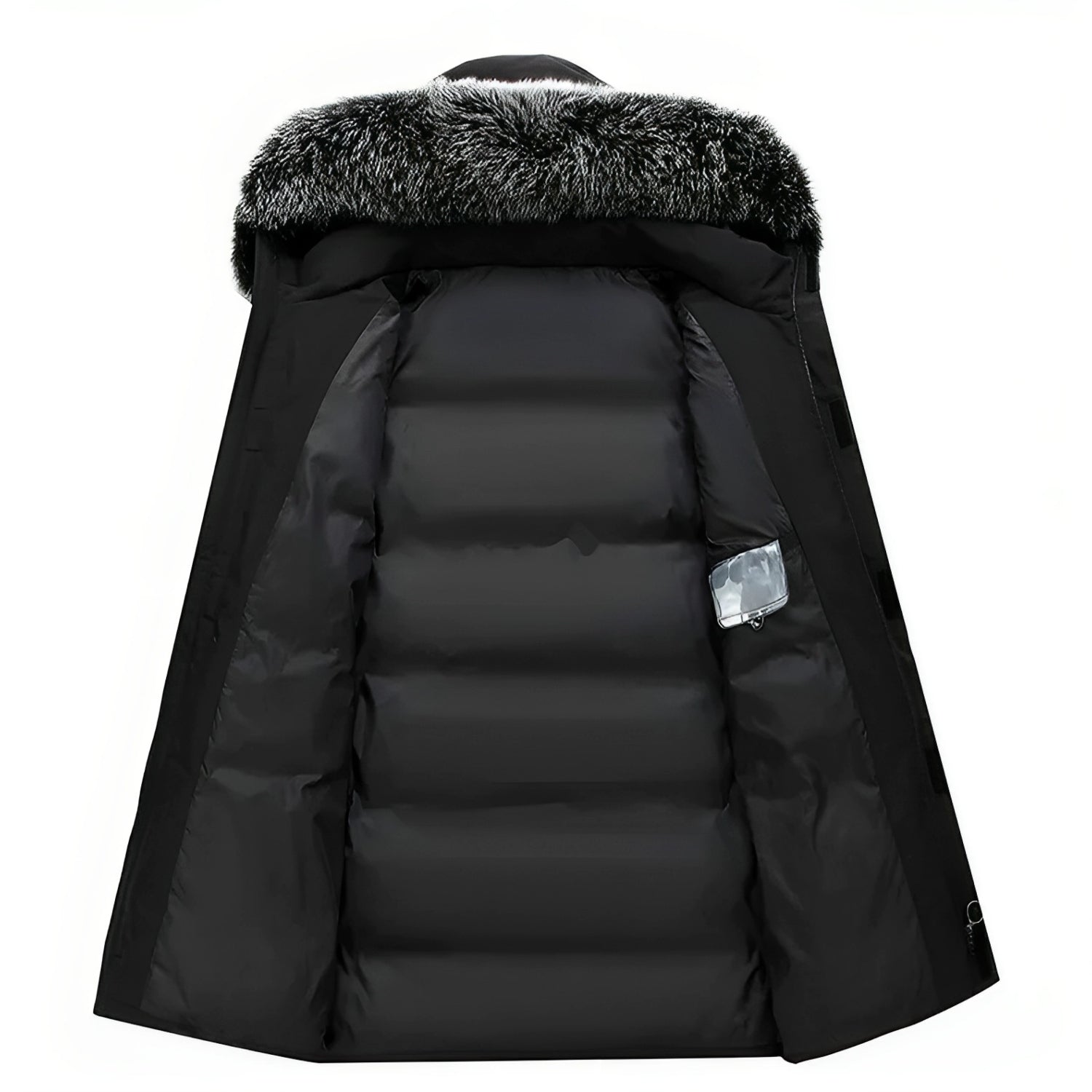 Felesty Parka heren winterjas met capuchon zwart1112