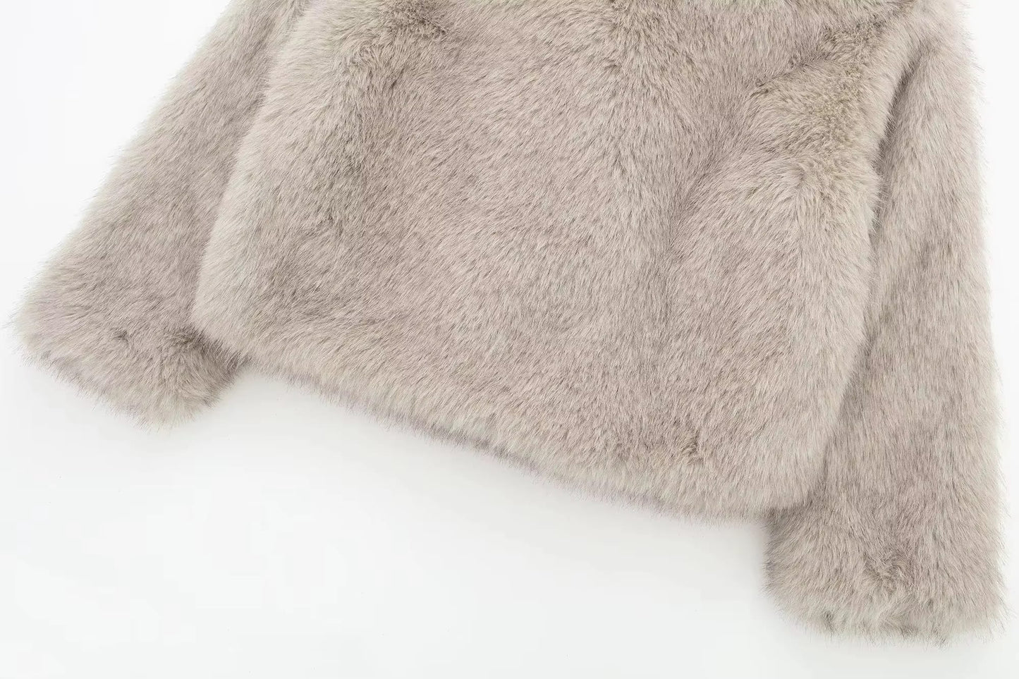 Louise - Trendy faux fur dames winterjas met kraag