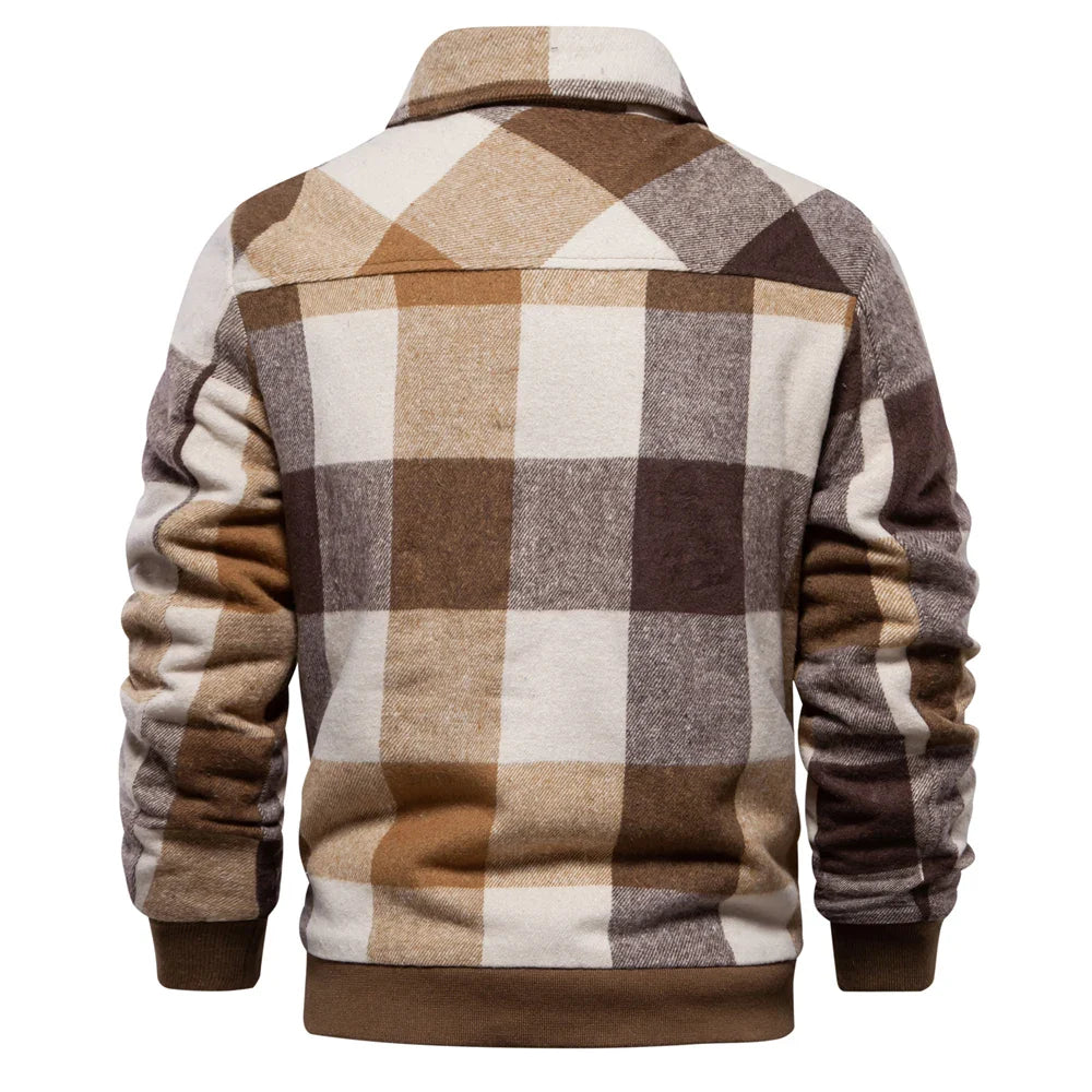 Valdez - Casual geruite flanel heren jack met knopen