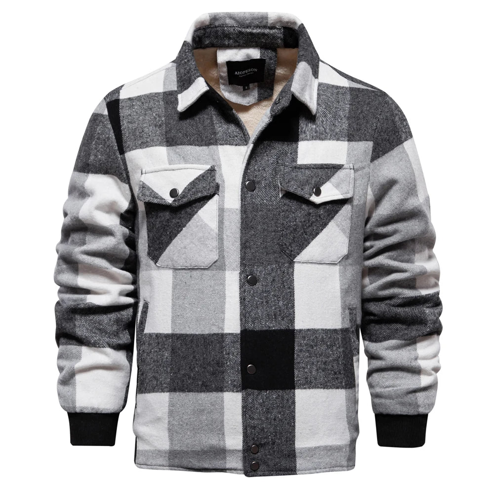 Valdez - Casual geruite flanel heren jack met knopen