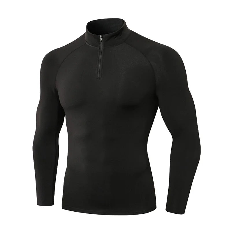 Heatflex - Thermo lange mouw heren shirt met kwart rits