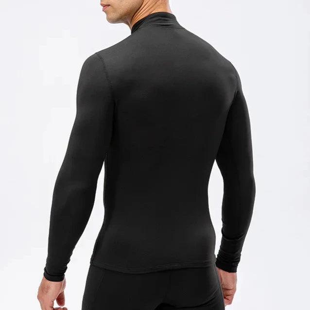 Heatflex - Thermo lange mouw heren shirt met kwart rits