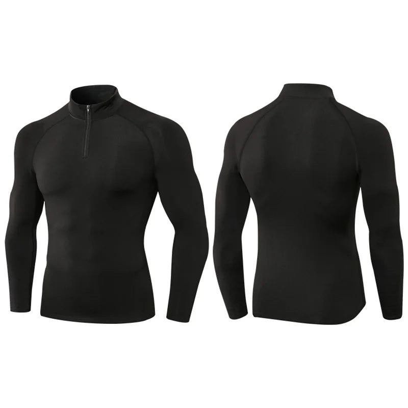 Heatflex - Thermo lange mouw heren shirt met kwart rits