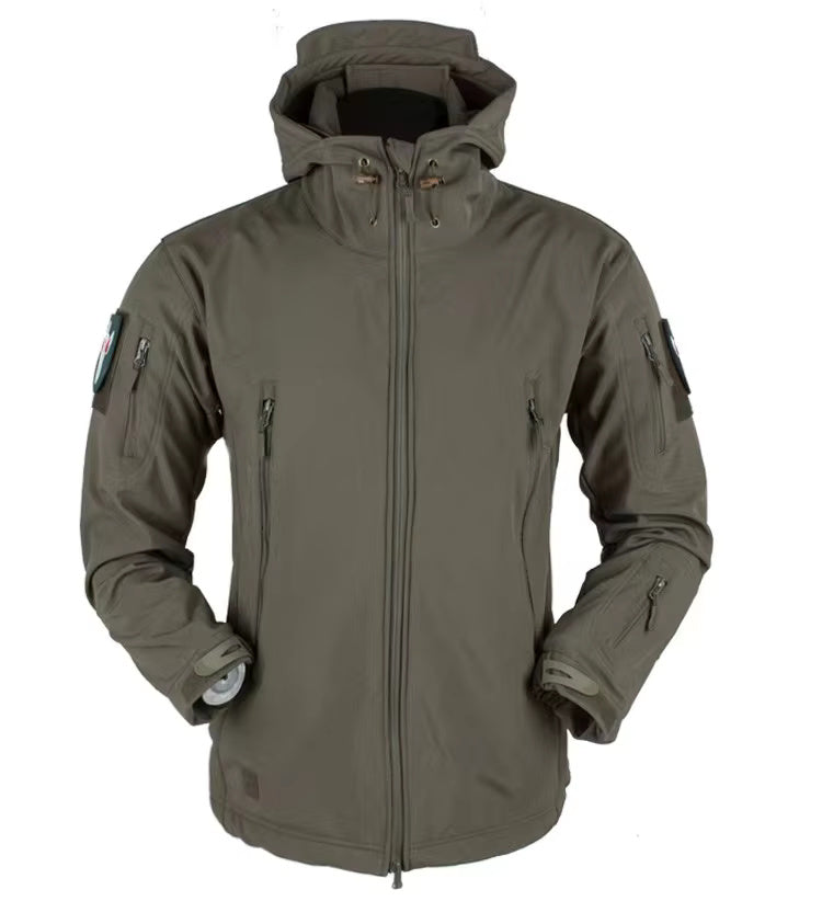 McWood - Softshell wind- en waterdichte outdoor heren set met capuchon