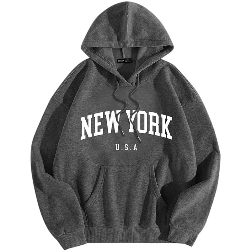 Hudson - Casual "New York" unisex hoodie