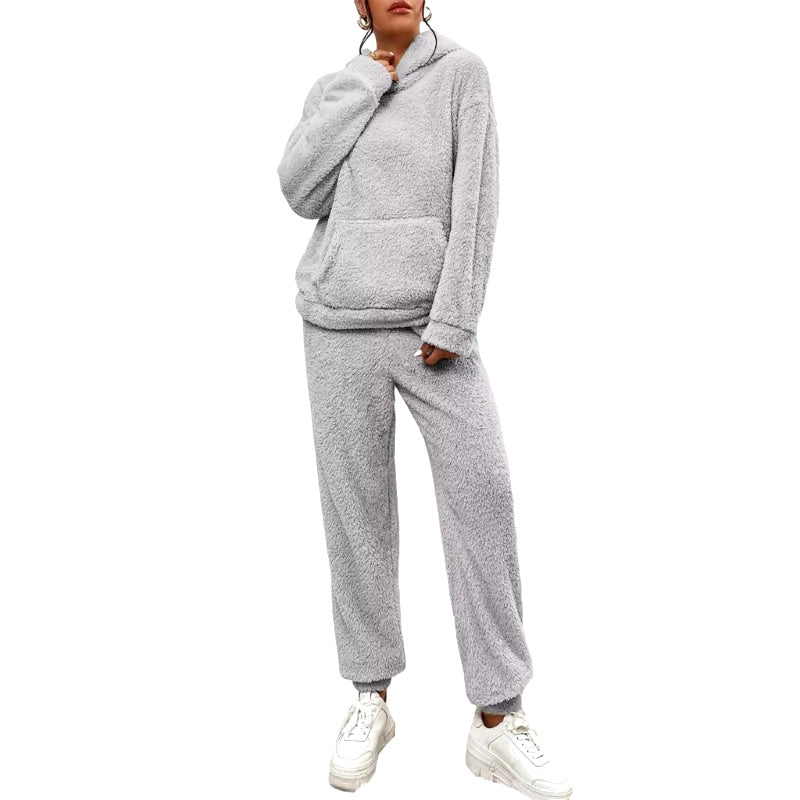 Romy - Cozy teddy dames trui set met capuchon