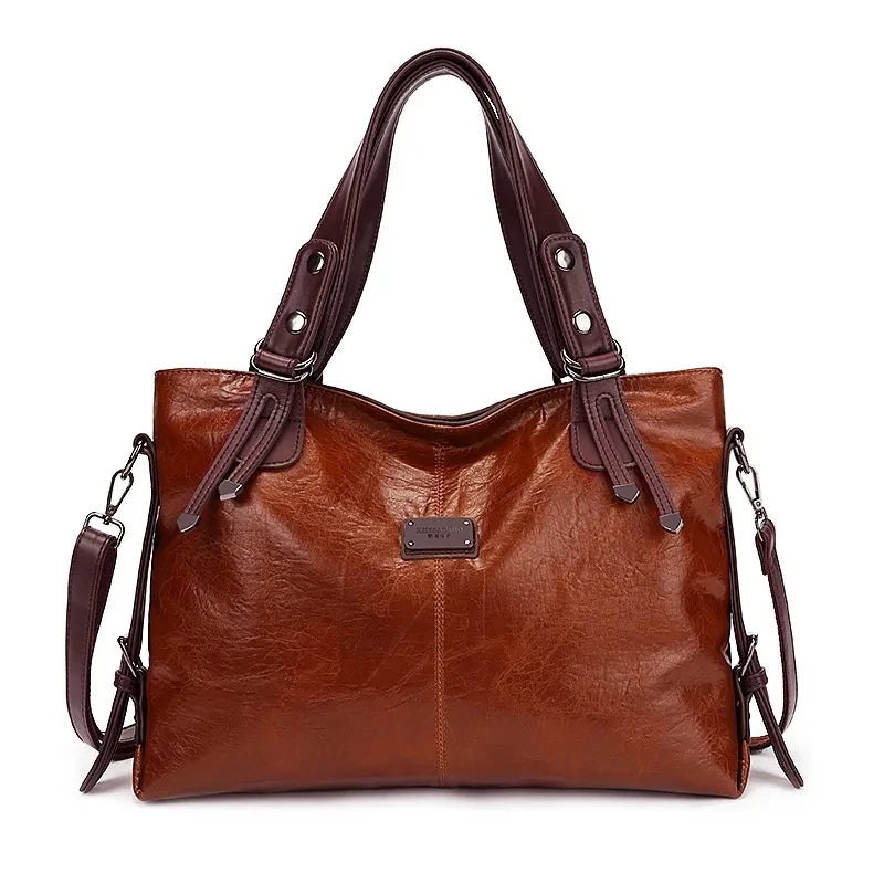 Kyona - Vintage leren dames handtas