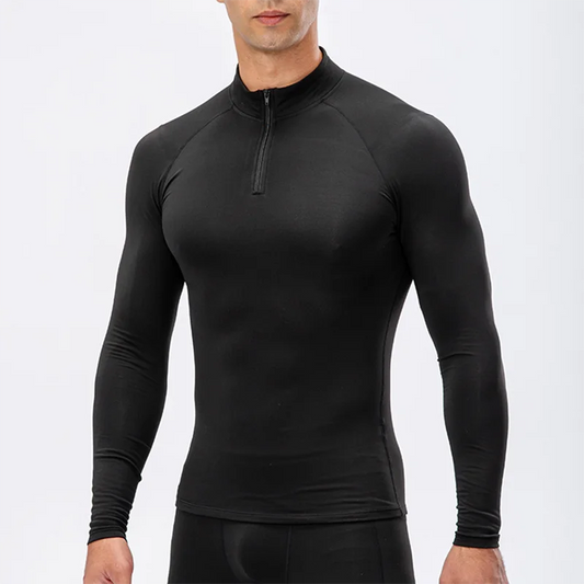 Heatflex - Thermo lange mouw heren shirt met kwart rits