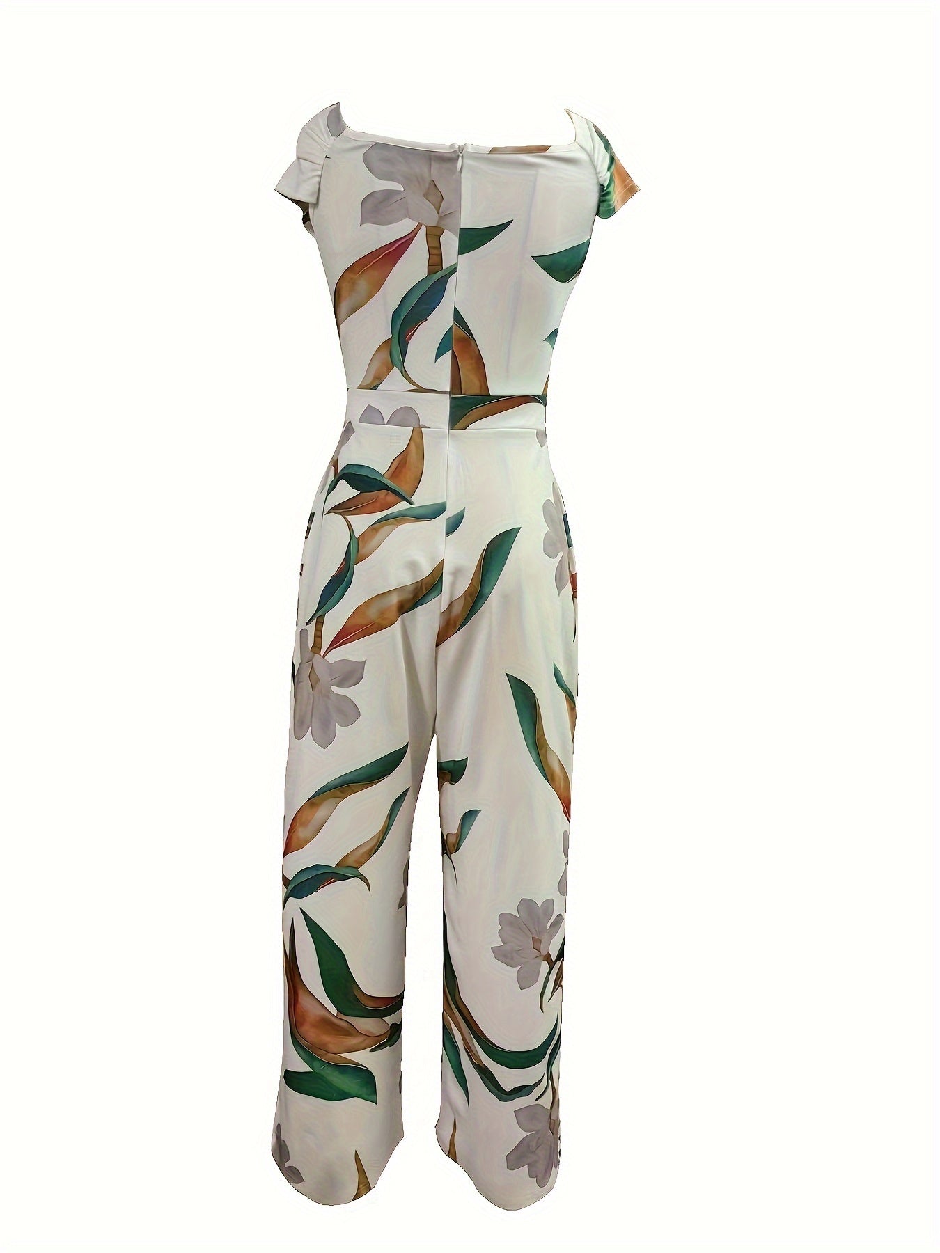 Eleonora - Elegante bloemprint off-shoulder wide leg dames jumpsuit