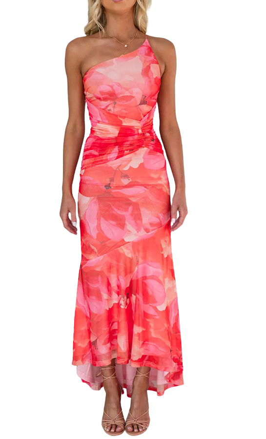 Joline - Modieuze maxi bloem print dames jurk