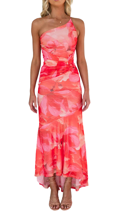 Joline - Modieuze maxi bloem print dames jurk