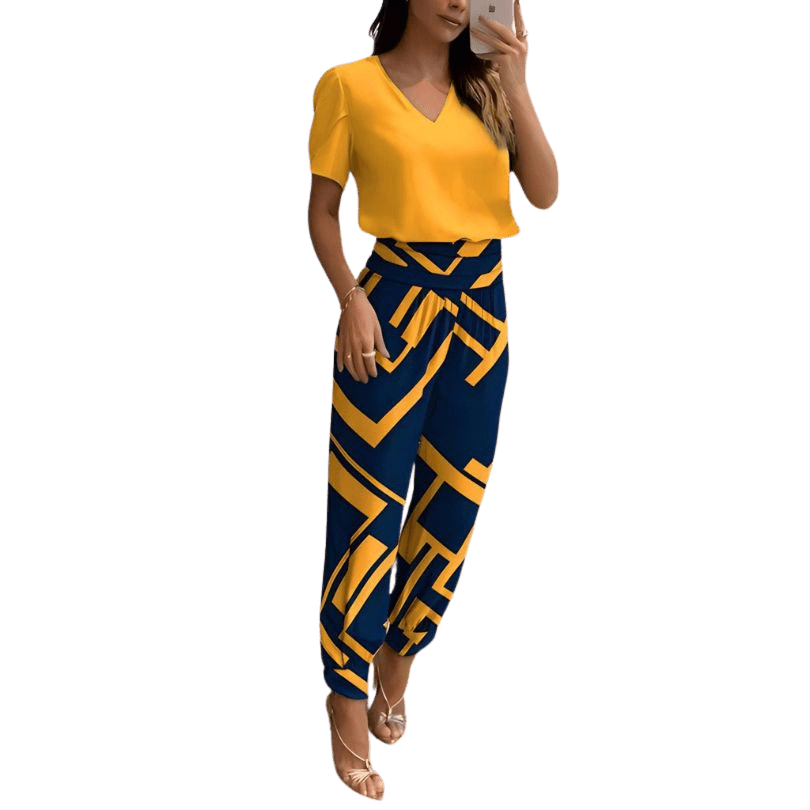 Amani - Stijlvolle dames set met print - Felesty