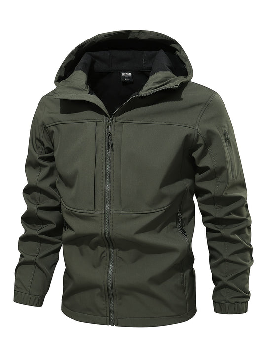 Olaf - Outdoor softshell heren windjack met capuchon