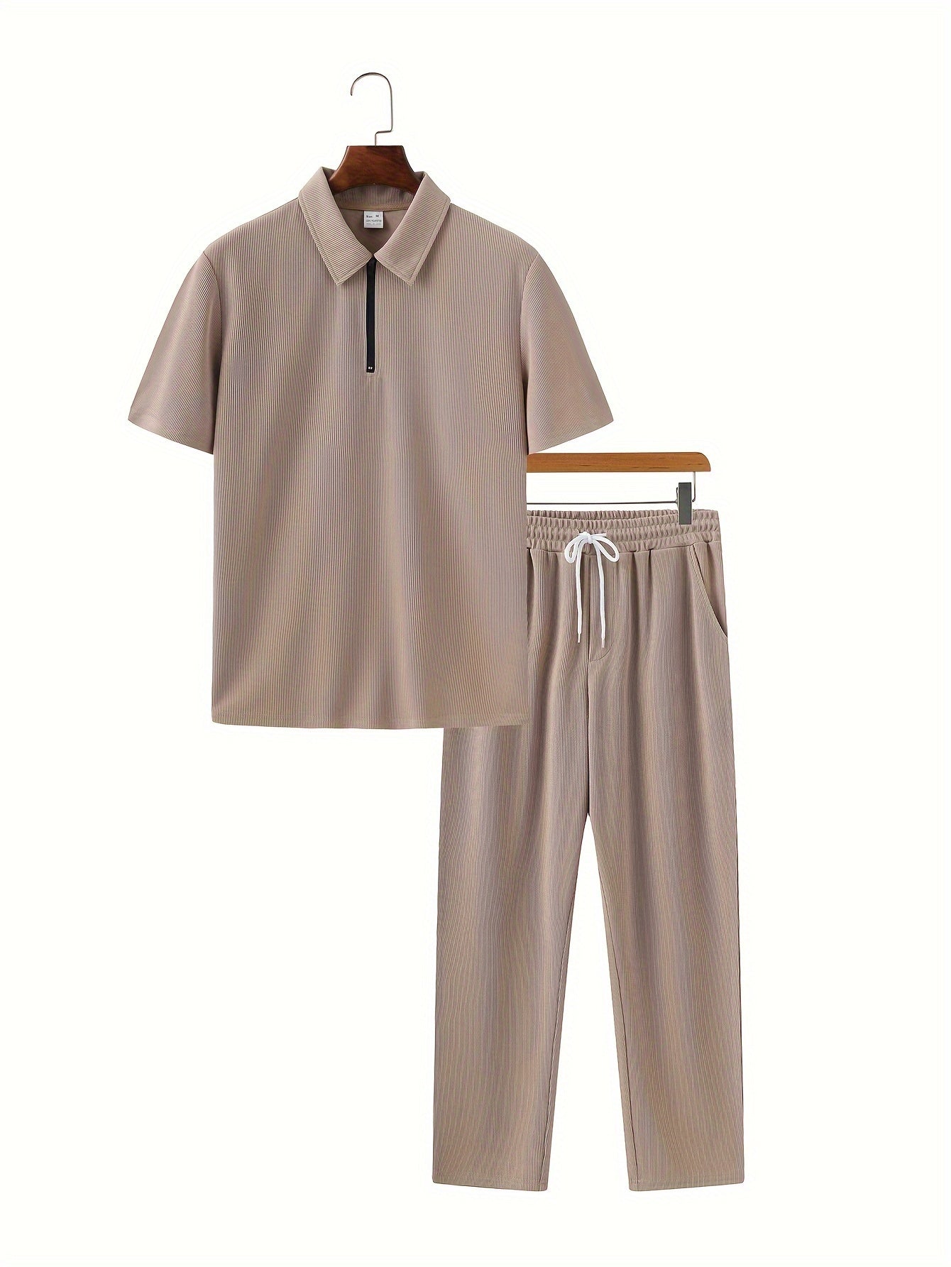 Sanchez - Casual half zip polo straight leg broek heren set