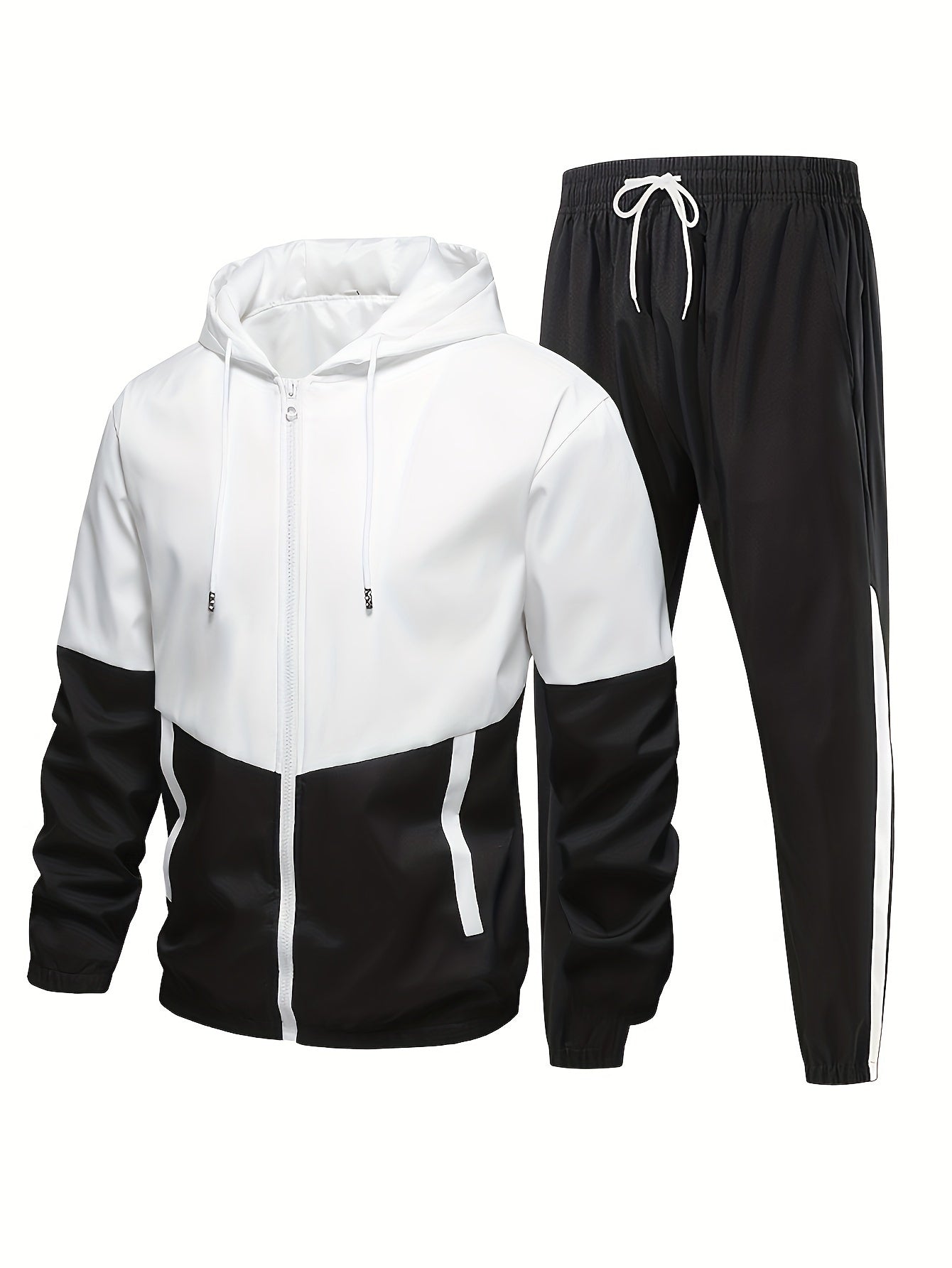 Ruud – Trendy vest joggingbroek heren sport set met capuchon